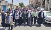 حضور سرپرست و کارکنان شبکه بهداشت لالی در راهپیمایی محکومیت جنایات اسرائیل/سرپرست شبکه بهداشت و درمان لالی:از امنیت و پیشرفت ایران حمایت می‌کنیم